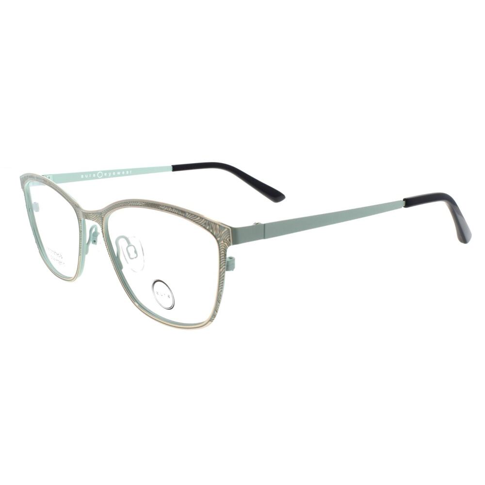 Aura Eyewear Eden Women's Eyeglasses Frames 52-18-135 Mint / Gold Hypoallergenic